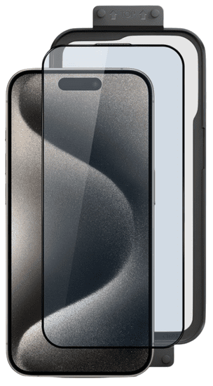 EPICO Peremtől peremig tartó védőüveg iPhone 15 Pro Max (Ultra) 81412151300001 - 2db beszerelési kerettel