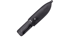 Fox Knives FX-140XL MB Markus Reichart XL kültéri kés 18 cm, fekete, Micarta, bőrtok