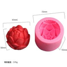 Northix Többfunkciós 3D forma - Rózsa - Szilikon 
