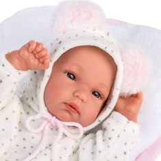 Llorens New Born kislány textil hintában 35 cm