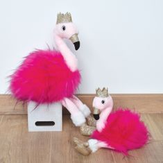 Doudou Histoire d´Ours Plüss játék sötét rózsaszín flamingó 30 cm