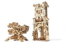 UGEARS 3D fából készült mechanikus puzzle torony Archballista