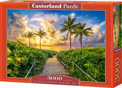 Castorland Puzzle Naplemente Miami, USA 3000 darab