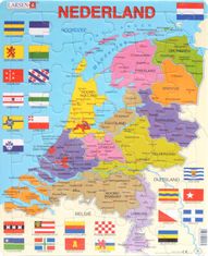 LARSEN Puzzle Hollandia - politikai térkép 48 darab