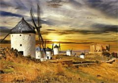 EDUCA Puzzle Naplemente Spanyolországban: szélmalmok, Consuegra 1500 darab