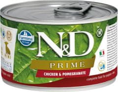 N&D PRIME kutyakonzervatívok. Csirke és gránátalma Puppy Mini 140 g