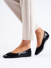 Amiatex Női balerina cipő 103309 + Nőin zokni Gatta Calzino Strech, fekete, 37