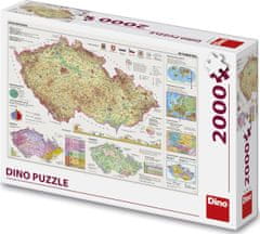 DINO Csehország kirakós térképe 2000 darab