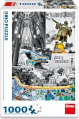 DINO Barcelona puzzle - 1000 darabból álló kollázs