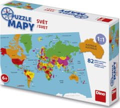 DINO Puzzle Maps World 82 darab