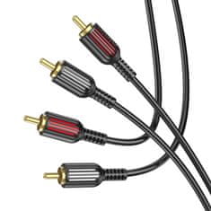 Borofone Borofone BL13 kábel - 2RCA/2RCA - 1,5m - Fekete