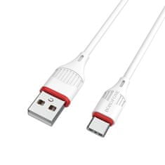 Borofone BX17 Borofone kábel - USB C - 3A - 1m - Fehér