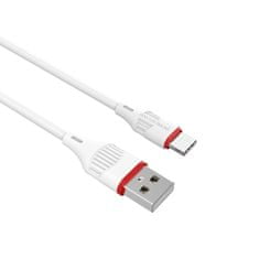 Borofone BX17 Borofone kábel - USB C - 3A - 1m - Fehér