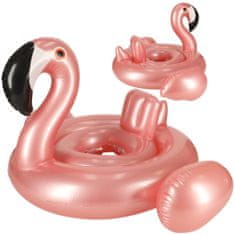 Aga Felfújható gyűrű gyermeküléssel Flamingo