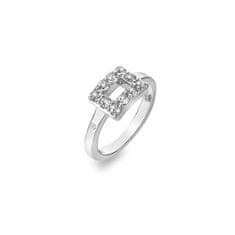 Hot Diamonds Ezüst gyűrű gyémánttal és topázzal Echo DR240 (Kerület 52 mm)