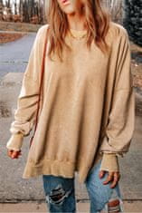 OMG! Női hosszú pulóver Gwene khaki M