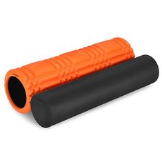 Spokey MIXROLL 2in1 Masszázs Fitness görgő szett, 45 cm, narancssárga