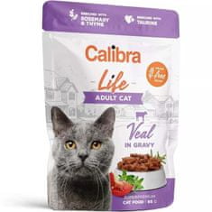 Calibra Cat Life kapszula. Felnőtt borjúhús mártásban 85 g