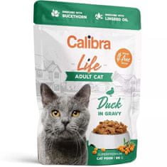 Calibra Cat Life kapszula. Felnőtt kacsa mártásban 85 g