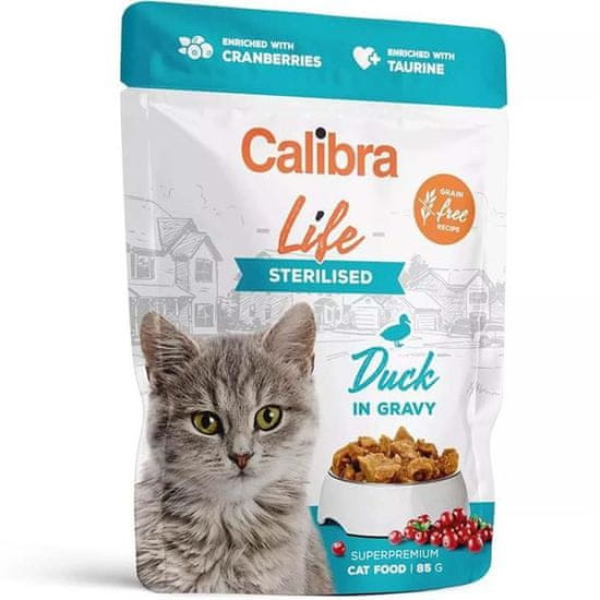 Calibra Cat Life kapszula. Sterilizált kacsa mártásban 85 g