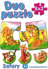 DOHÁNY Duo puzzle Szafari 8x2 darab