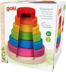 Goki Fából készült összecsukható torony Rainbow