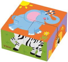 Viga Zoo képkockák, 4 db kocka