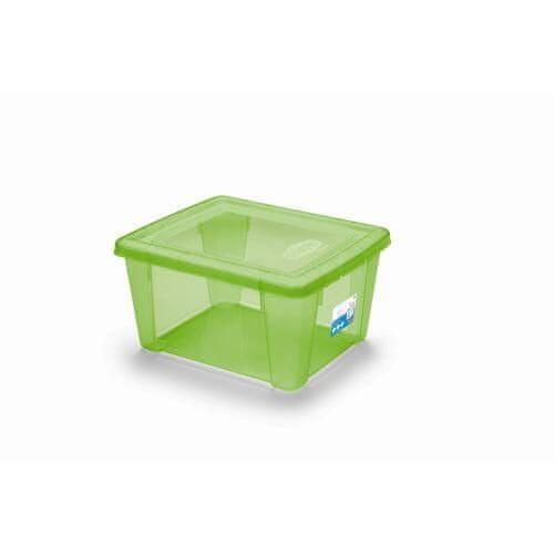 Stefanplast Műanyag tárolódoboz fedővel, zöld SCATOLA 2L, 19x16x10cm, 19x16x10cm