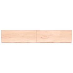 Greatstore kezeletlen tömör tölgyfa asztallap 220x40x6 cm