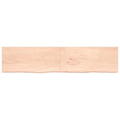 Greatstore kezeletlen tömör tölgyfa asztallap 220x50x4 cm