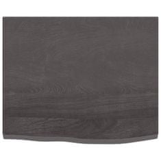 Greatstore sötétszürke kezelt tömör tölgyfa asztallap 60x50x2 cm