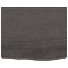 Greatstore sötétszürke kezelt tömör tölgyfa asztallap 60x50x4 cm