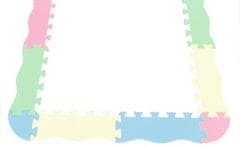 Szélek habszőnyeghez Gyapjú pasztell színekben 18db (szőnyeghez 12db)
