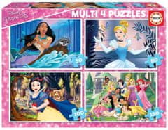 EDUCA Disney hercegnők puzzle 4in1 (50,80,100,150 darab)