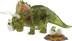 3D kristály puzzle Triceratops bébivel 61 darab