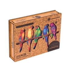 Unidragon fa puzzle - Papagájok L méret