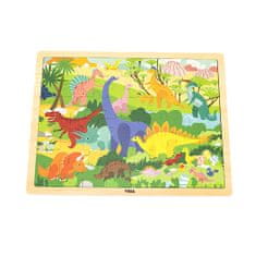 Viga Fa puzzle 48 darab Dinoszauruszok