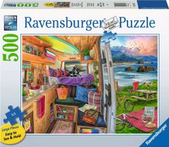 Ravensburger Puzzle Kilátás a lakókocsiból XXL 500 darab