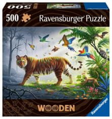Ravensburger puzzle - Tigris a dzsungelben 500 darab, fa