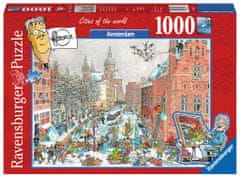 Ravensburger A világ rejtvényvárosai: puzzle: Amszterdam télen 1000 darab