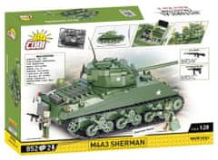 Cobi 2570 II. világháborús M4A3 Sherman, 1:28, 852 k, 2 f