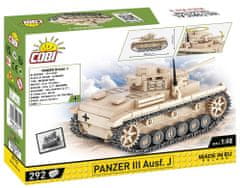 Cobi 2712 II. világháborús Panzer III Ausf J, 1:48, 292 k
