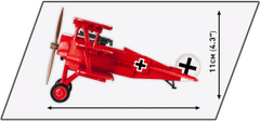Cobi 2986 Nagy Háború Fokker Dr. I Red Baron, 1:32, 174 k, 1 f