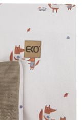 EKO Kétoldalas pamut takaró bársonnyal bélelve Fox 100x80cm