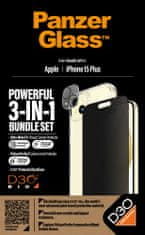 PanzerGlass Csomag 3in1 Apple iPhone 15 Plus B1174+2811 (PG üveg + HardCase D30 + kameravédő)