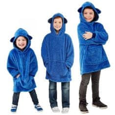 JOJOY® Plüss párna és kapucnis pulóver gyerekenek, 3 in 1, plüss cica, utazó párna, meleg pulóver egyben | PILLOWPET