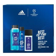 Adidas UEFA Best Of The Best - dezodor szórófejjel 75 ml + tusfürdő 250 ml + dezodor spray 150 ml