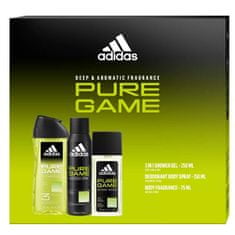 Adidas Pure Game - dezodor szórófejjel 75 ml + dezodor spray 150 ml + tusfürdő 250 ml
