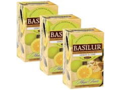 sarcia.eu BASILUR Lemon Lime - Ceylon fekete tea természetes citrom és lime aromával, 75 tasak x2 g