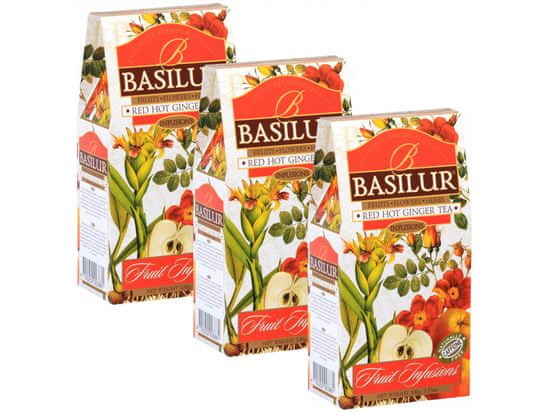 sarcia.eu BASILUR Red Hot Ginger - Aszalt gyümölcs, gyömbéres téli gyümölcs infúzió, 100 g